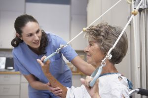 nurse caring for patient