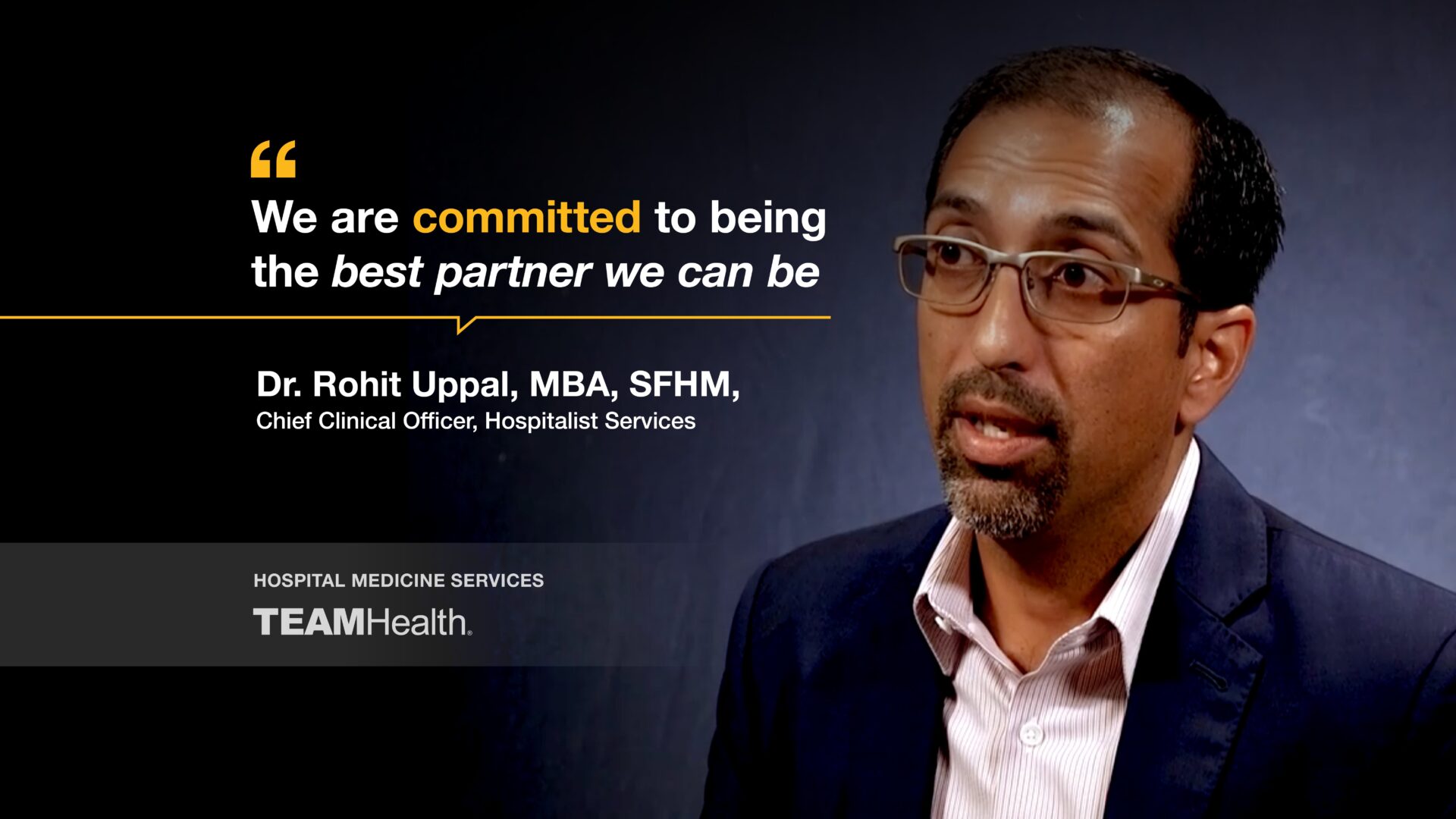 Hospital Medicine Services Dr. Rohit Uppal TeamHealth